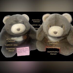 HTF VTG GUND SNUFFLES CHOCOLATE & CARAMEL ANNIVERSARY PAIR SHIPS WW 15” AWESOME!